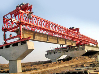 Bridge launcher crane